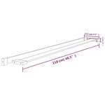 vidaXL Étagère de douche de paroi de douche à l'italienne Noir 118 cm