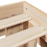 vidaXL Cadre de lit sans matelas 140x190 cm bois de pin massif