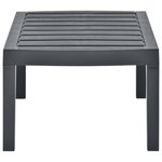 vidaXL Table de jardin Anthracite 78x55x38 cm Plastique