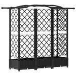 vidaXL Lit Élevé avec Treillis et Toit Noir 163 x 40 x 123 cm PP