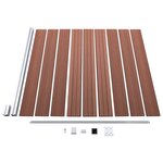 vidaXL Ensemble de clôture WPC 2 Carré + 1 Incliné 446 x 186 cm Marron