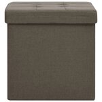 vidaXL Tabourets de rangement pliables lot de 2 marron faux lin