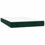 vidaXL Sommier à lattes de lit avec matelas LED Vert foncé 120x200 cm