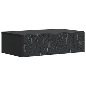 vidaXL Table d'appoint murale 59 x 34 5 x 17 cm Bois d'ingénierie Noir