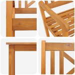 Ensemble de salle à manger jardin vidaXL 5 pièces en bois massif