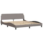 vidaXL Cadre de lit sans matelas Hvar taupe 180x200 cm tissu