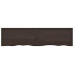 vidaXL Étagère murale marron foncé bois chêne massif traité