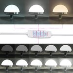 Ensemble coiffeuse 3 pièces avec LED en bois d'ingénierie chêne noir