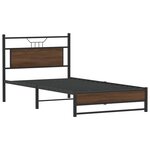 vidaXL Cadre de lit sans matelas chêne marron 100x200 cm