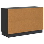 vidaXL Buffet avec tiroir Noir 89 x 34 5 x 57 cm Bois d'ingénierie
