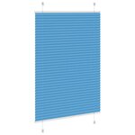 vidaXL Store plissé bleu 95x100 cm largeur du tissu 94 4 cm polyester