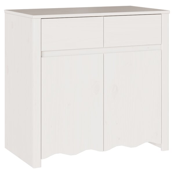 Buffet vidaXL "DRAMMEN" Blanc 79x43x75 5 cm Bois Massif Pin