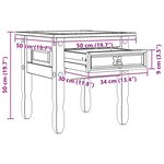vidaXL Table d'appoint avec tiroir Blanc 50 x 50 x 50 cm Pin massif