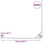 vidaXL Bâche 650 g / m² 6 x 8 m Blanc