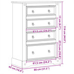 vidaXL Commode Corona 80x43x114 cm bois massif de pin
