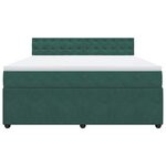 vidaXL Sommier à lattes de lit et matelas Vert foncé 180x200cm Velours