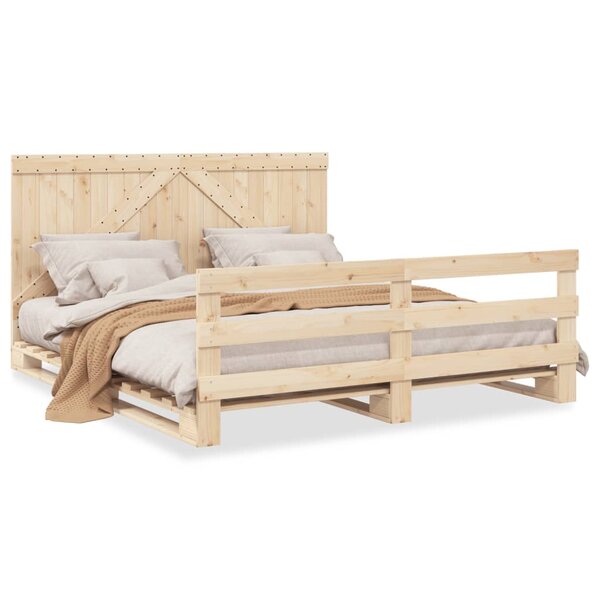 vidaXL Cadre de lit sans matelas avec tête de lit 200x200 cm