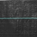 vidaXL Membrane anti-mauvaises herbes noir 4x50 m PP