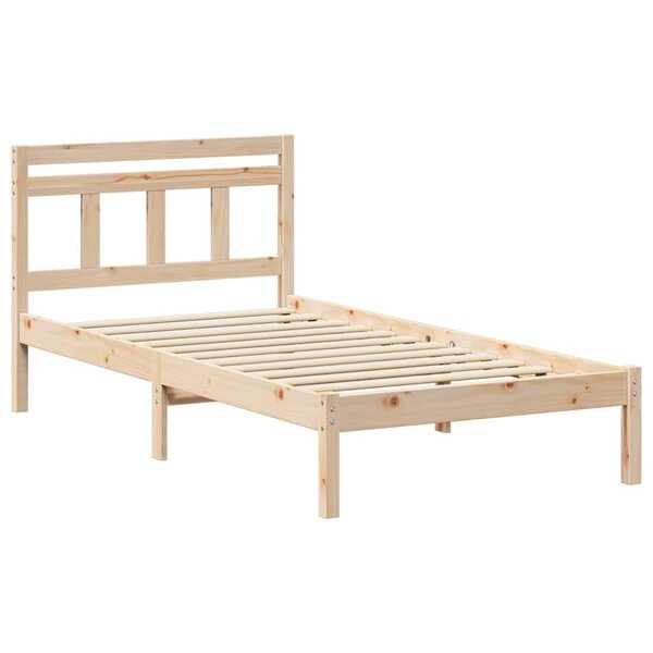 vidaXL Cadre de lit Marron Bois massif en pin