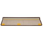 vidaXL Tapis d'escalier 20 pièces 65 x 21 x 4 cm Marron Bord rectangulaire