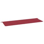 vidaXL Coussin de banc de jardin rouge bordeaux 150x50x4 cm