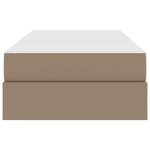 vidaXL Lit avec rangement et matelas 2 pc Cappuccino Cuir