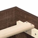 vidaXL Cadre de lit sans matelas chêne marron 200x200 cm