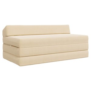 vidaXL Canapé-lit pliable Crème 120 x 60 x 49 cm Tissu