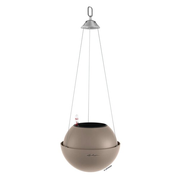 LECHUZA Jardinière suspendue BOLA Color 23 ALL-IN-ONE Marron sable