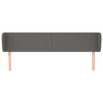 vidaXL Tête de lit avec oreilles Gris 183x23x78/88 cm Similicuir