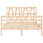 vidaXL Cadre de lit sans matelas 140x200 cm bois massif