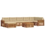vidaXL Ensemble de canapés d'extérieur 8 pc Naturel et Beige