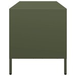 vidaXL Meuble TV vert olive 101 5x39x43 5 cm acier laminé à froid