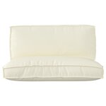 vidaXL Set de coussins de palette 2 Pièces Crème 120 x 80 x 12 cm