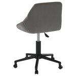 vidaXL Chaise pivotante de bureau Gris foncé Velours