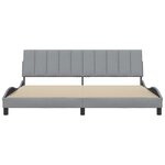 vidaXL Cadre de lit sans matelas Hanko gris clair 200x200 cm tissu