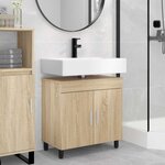 vidaXL Unité de vanité de salle de bain Chêne Sonoma 60 x 35 x 60 cm