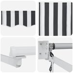 vidaXL Auvent rétractable anthracite et blanc 4 5x3 m tissu/aluminium