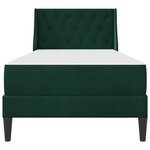 vidaXL Cadre de lit avec matelas Vert foncé 90 x 200 cm Velours