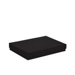 Boîte plate luxe noir mat couvercle cloche 20.8 x 14.8 x 2.6