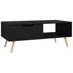 vidaXL Table basse Noir 100x49 5x43 cm Bois d'ingénierie
