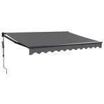 vidaXL Auvent rétractable automatique anthracite 3 5x2 5 m