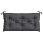 vidaXL Coussins de banc de jardin lot de 2 anthracite mélangé tissu