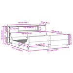 vidaXL Cadre de lit sans matelas 180x200 cm bois massif de pin