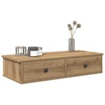 vidaXL Étagère murale avec tiroirs chêne artisanal bois d'ingénierie