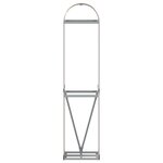 vidaXL Porte-bûches aspect bois 40x45x170 cm acier galvanisé