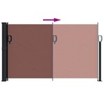 vidaXL Auvent latéral rétractable marron 120x500 cm