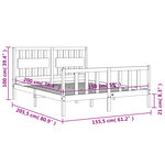 vidaXL Cadre de lit sans matelas bois de pin massif