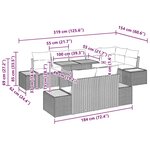 vidaXL Ensemble de salle à manger pour jardin 9 Pièces Beige et gris