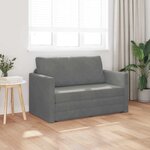 vidaXL Canapé-lit pliant Gris foncé 124 x 71 x 78 cm Velours